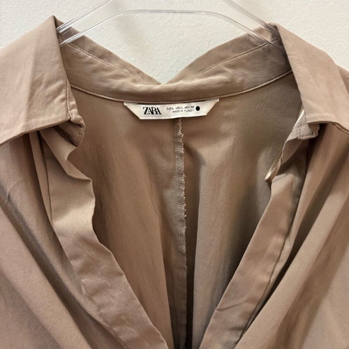 Zara Crop Shirt used with Cut-Outs and Knot Size Large
