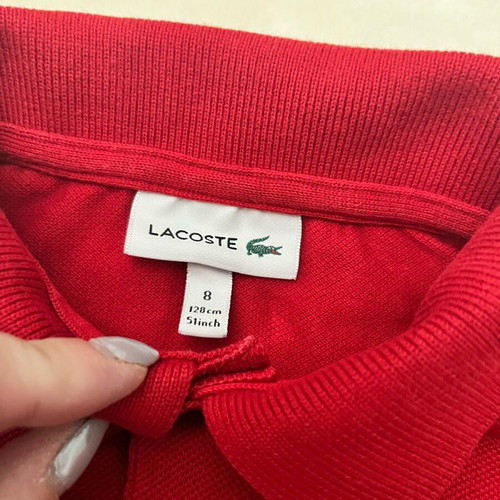 Lacoste Kids T-shirt No 8, 128, Red Like New