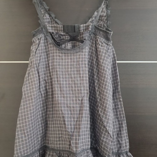 Oysho checkered nightdress like new, lace detail, size S