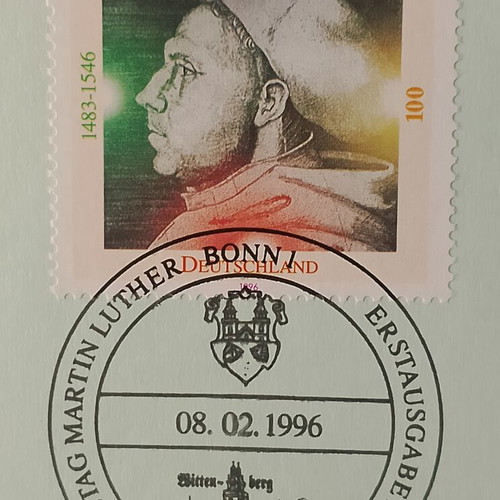 German stamp 1996 with first day Bonn postmark, like new
