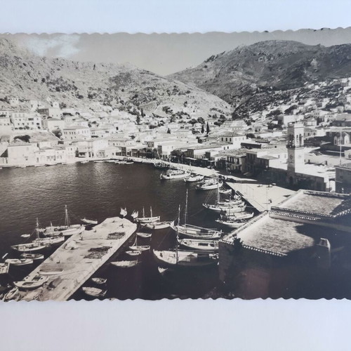 Παλιά καρτποστάλ Υδρα - Το λιμάνι μεταχειρισμένη, δεκαετία 1950