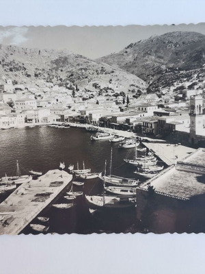 Παλιά καρτποστάλ Υδρα - Το λιμάνι μεταχειρισμένη, δεκαετία 1950