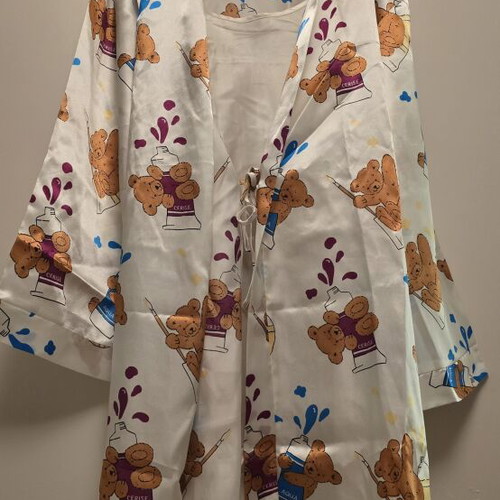 Tres Jolie satin robe with nightgown like new
