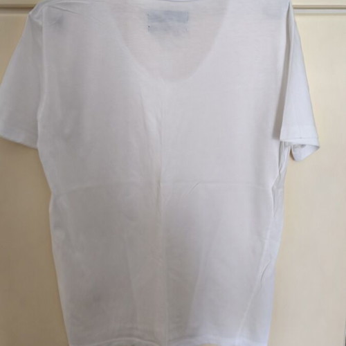 Men's blouses pack of 4 used, V-neck, colors white black purple pink, size Large