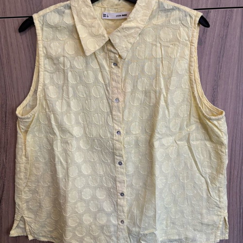 Sfera women's sleeveless shirt used, yellow, size Large