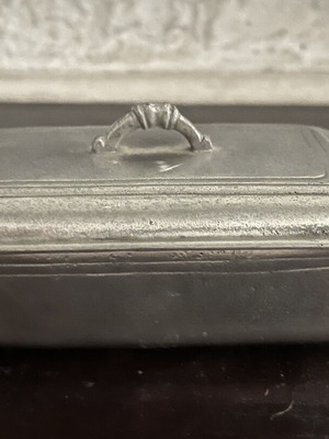 Metal stainless decorative box 11x7.5x4 cm