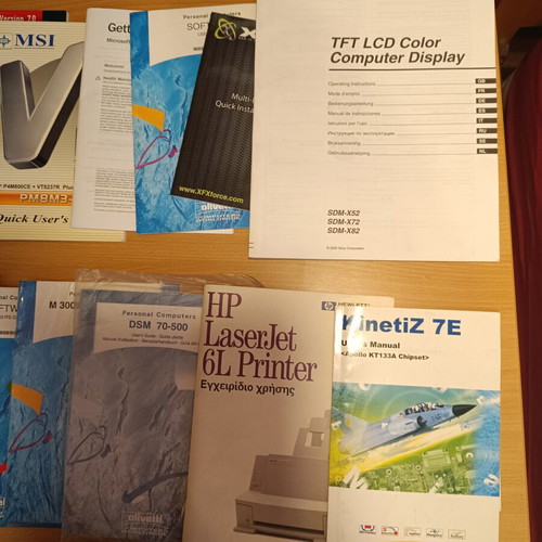 Manuals collection like new from vintage electronic devices