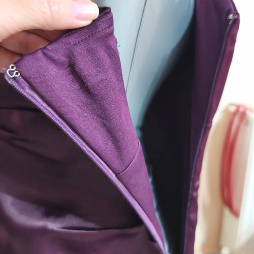 Purple-Melitzani Satin One Shoulder Dress Size S Like New