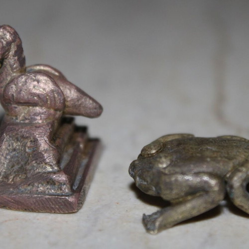 African metal precision scale weights, turtle 5.5x4 cm, 1980