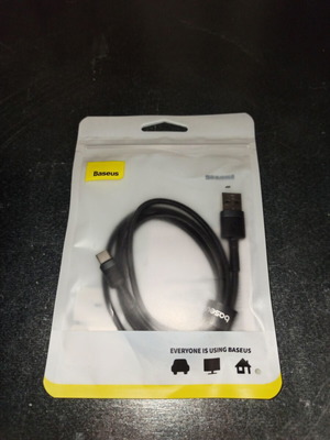 Baseus Cafule braided USB 2.0 καλώδιο USB-C σε USB-A 60W 1μ καινούργιο μαύρο