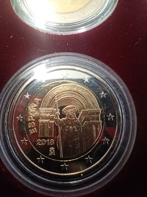 Spain 2 euro 2018 Compostela νόμισμα καινούργιο σε κάψουλα