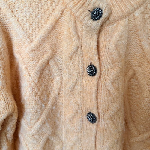 Zara cardigan with unique buttons orange like new