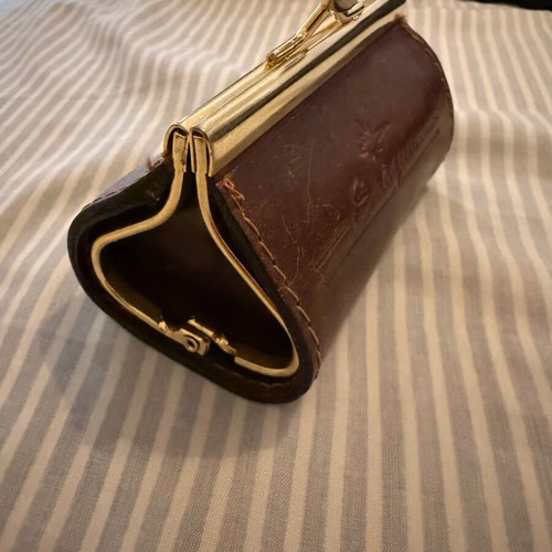 Shogun leather coin wallet new, brown