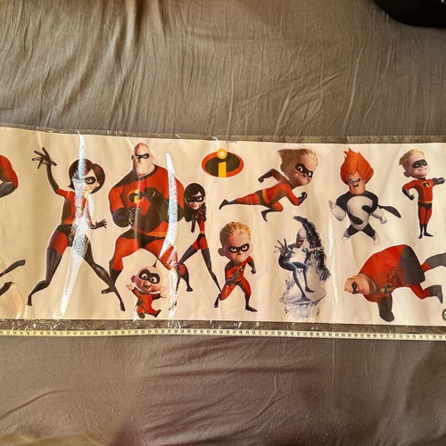 Wall sticker new with The Incredibles kids figures