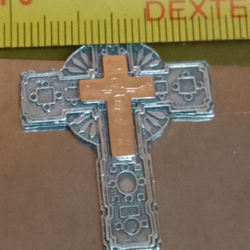 Silver-gold cross 950 and 585 handmade from Mount Athos, like new