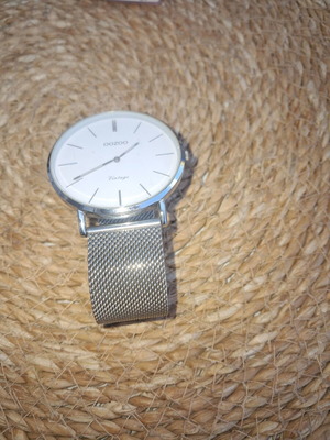 Oozoo silver wristwatch with adjustable strap