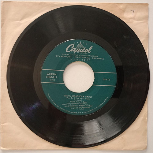 Vintage Pal Joey 45 RPM Records Set of 4 used, Capitol Records