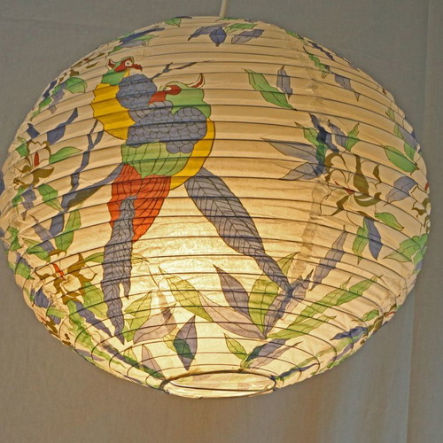 Ceiling light lampshade new, rice paper, 1990s