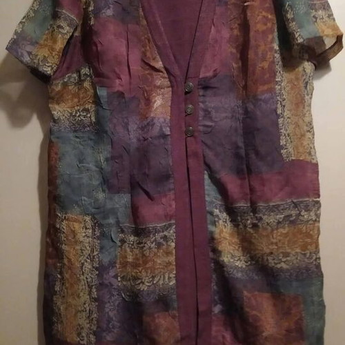 R&M Richards plus size mock two-piece dress new, vintage boho style