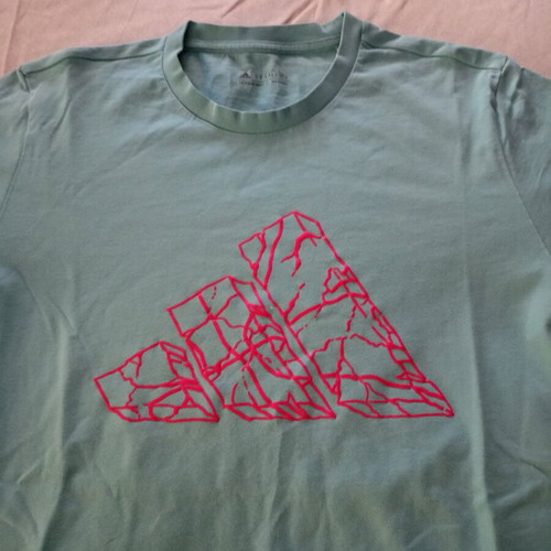 Adidas Basketball T-shirt used, turquoise with pink details