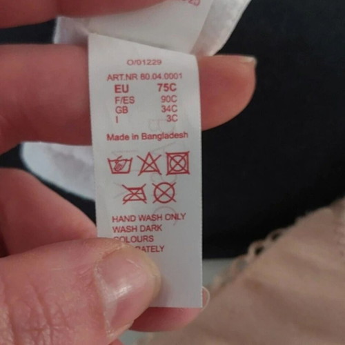 Set of 5 branded cotton T-shirt bras like new, sizes 70B-75C