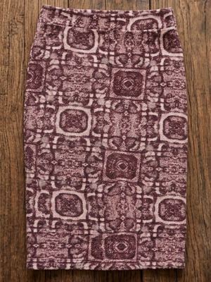 Printed Midi Skirt with Elastic Waist, New, Size S