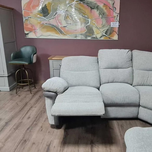 Gray La-z-boy corner sofa new with electric reclining mechanism