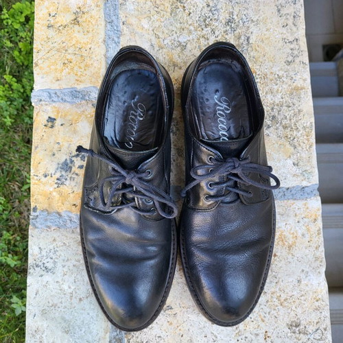 Rococo black leather shoes used size 42.5
