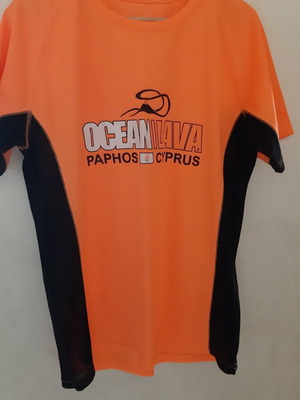 OceanLava Paphos Cyprus technical t-shirt used, size M