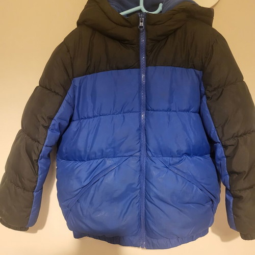 Benetton boys' jacket age 6, black and blue