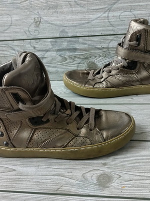 Ash Limited leather sneakers used, size 39, beige gold