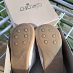 Baby leather shoes No19 Everkid new, white-gray