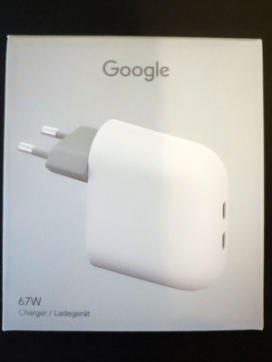 Original Google Φορτιστής Χωρίς Καλώδιο με 2 Θύρες USB-C 67W Power Delivery Λευκός