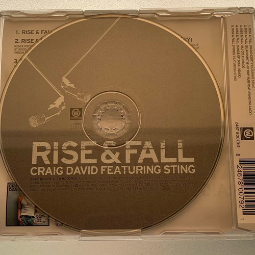 Craig David ft. Sting Rise & Fall 4-trk CD single used