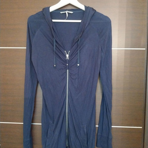 Blouse with zipper used, thin with hood, size M
