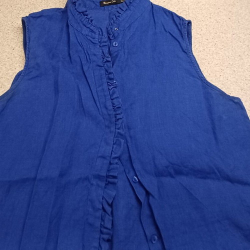 Massimo Dutti linen shirt size S like new, blue