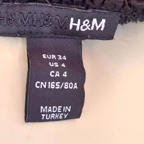 H&M mini dress with sequins used, black, size XS