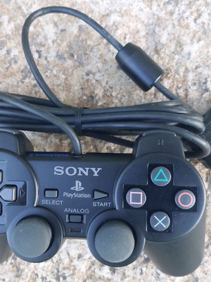 Sony PlayStation 2 PS2 DualShock 2 αυθεντικό μαύρο αναλογικό χειριστήριο μεταχειρισμένο