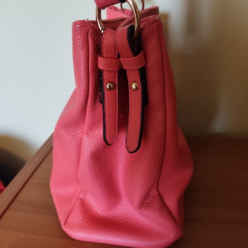 Women's shoulder bag, pink, 28x10x24 cm