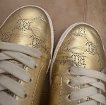 Ralph Lauren women's athletic shoe used, gold, size 37