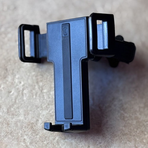 Car air vent phone holder used, universal black plastic