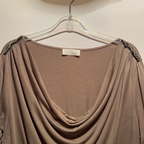 Zara women's blouse L beige like new