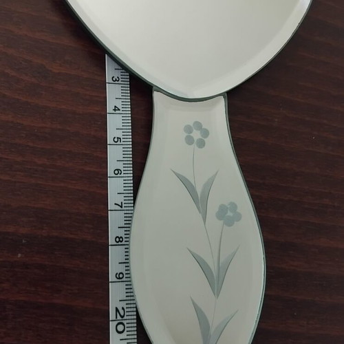 Vintage Venetian Art Deco Hand Mirror like new