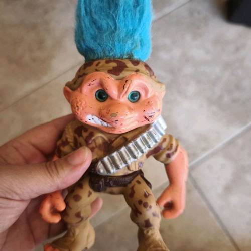 Battle Trolls Army Rambo General figure used, Hasbro, 1992