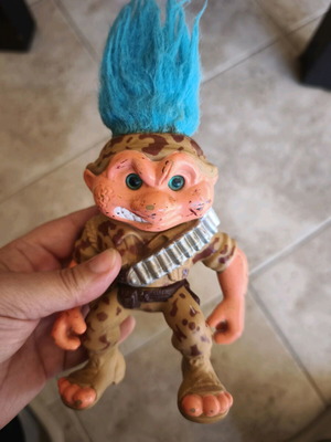 Battle Trolls Army Rambo General figure used, Hasbro, 1992
