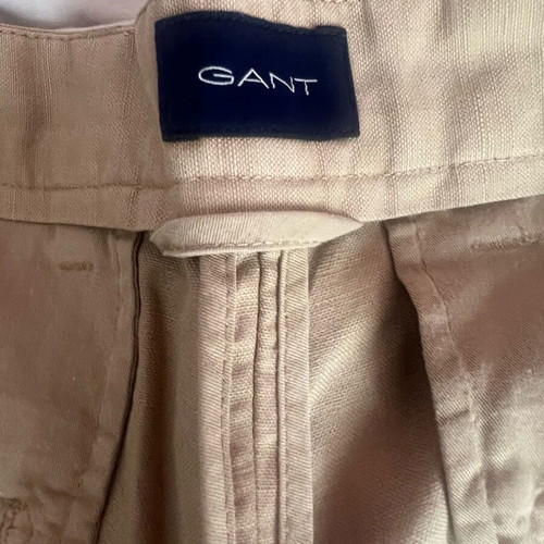 Gant men's beige trousers like new, linen fabric