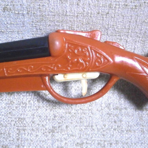 Plastic double-barrel toy gun new Greek carnival