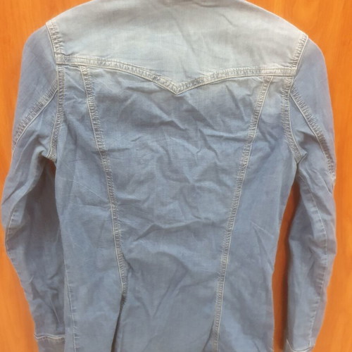 Zara denim shirt women's size S, grey blue