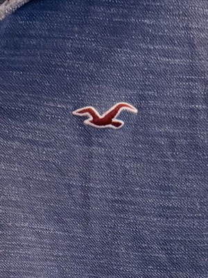 Hollister California Polo Shirt XL Blue Melange like new