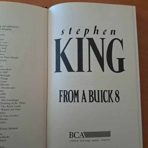 From a Buick 8 hardcover book like new, English